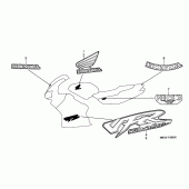 Схема вузла: Label read the manual (1) для Honda VFR800 VFR