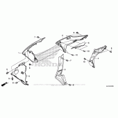 Схема вузла: Shroud (1) для Honda CRF250