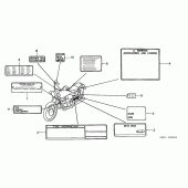 Схема узла: Информационные наклейки для Honda CMX250 Rebel