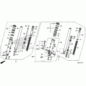 Схема узла: Вилка передней оси для Honda GL1800 Gold Wing F6B Bagger