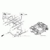 Схема вузла: Throttle body (tubing) для Honda VFR800 Interceptor