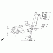 Схема узла: Рулевая траверса для Honda GL1500 Gold Wing Aspencade