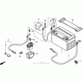 Схема вузла: Акумулятор для Honda CBR900RR CBR919RR Fireblade