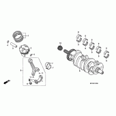 Схема узла: Коленчатый вал & Поршень для Honda CBR600