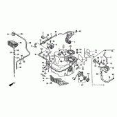 Схема узла: Топливный бак для Honda ST1100 Pan-European