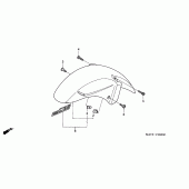 Схема узла: Переднее крыло для Honda CBR1100XX Blackbird