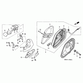 Схема вузла: Задній ліхтар (Стоп-сигнал) (E / ED / EK / F / U) для Honda VTX1300