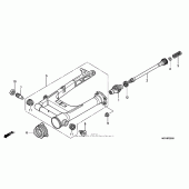 Схема вузла: Задній важіль (Маятник) для Honda VTX1800