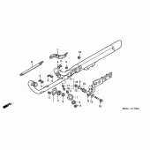 Схема вузла: Вихлопна система для Honda VT750 Shadow ACE