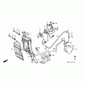 Схема вузла: Радіатор для Honda NX250