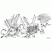 Схема вузла: Картер двигуна для Honda VT1300 Interstate