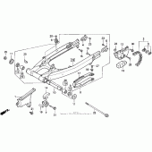 Схема вузла: Задній важіль (Маятник) для Honda XR250