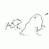 Схема вузла: Brake line для Honda VTX1300
