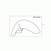 Схема узла: Crome fr.fender для Honda VT125 Shadow