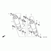 Схема вузла: Задня підвіска для Honda VT1100 Shadow Sabre