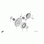 Схема вузла: Привід стартера для Honda CBF250