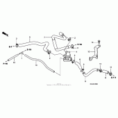 Схема вузла: Air injection control valve (a, cm) для Honda VTX1300