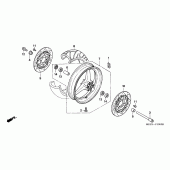 Схема вузла: Переднє колесо для Honda CBR600 CBR600RR