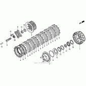Схема узла: Clutch 97-98 для Honda GL1500 Gold Wing Aspencade