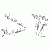 Схема узла: Распредвал и Клапан для Honda VF750 Magna