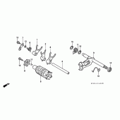 Схема вузла: Gear shift drum для Honda XR250