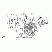 Схема вузла: Головка циліндра для Honda CRF250 CRF250R