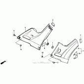 Схема узла: Боковой обтекатель для Honda VTR250 VTR