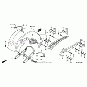 Схема вузла: Заднє крило (vtx1800r / s / t) для Honda VTX1800