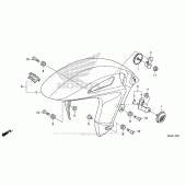 Схема вузла: Переднє крило для Honda CBR1000 CBR1000RR Fireblade