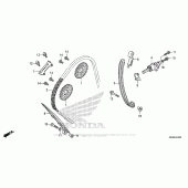 Схема вузла: Ланцюг ГРМ & Натяжник & Заспокоювач для Honda CBR1000 CBR1000RR Fireblade