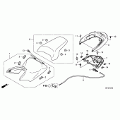 Схема вузла: Сидіння для Honda NSA700 DN-01