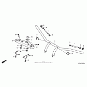 Схема вузла: Верхня траверса & Кліпон керма для Honda VTX1300