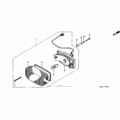 Схема вузла: Задній ліхтар (Стоп-сигнал) для Honda VF750 Magna