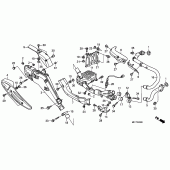 Схема вузла: Вихлопна система для Honda XL700V Transalp