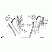Схема вузла: Ланцюг ГРМ & Натяжник & Заспокоювач для Honda VTX1300