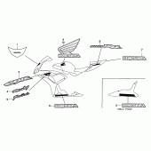 Схема узла: Stripe/mark (6) для Honda CBR1000 CBR1000RR Fireblade