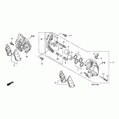 Схема узла: Передний тормозной суппорт (CB600F/F3) для Honda CB600F Hornet