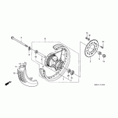 Схема вузла: Заднє колесо для Honda XR125