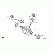 Схема вузла: Колінчастий вал & Поршень для Honda XL125 Varadero