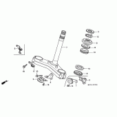 Схема вузла: Рульова траверса для Honda VFR750F VFR750R (RC30)