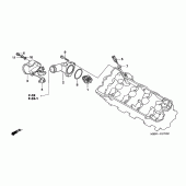 Схема вузла: Термостат для Honda CBF600