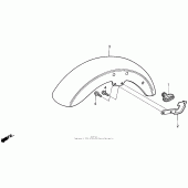 Схема вузла: Vt1100c2front fender для Honda VT1100 Shadow ACE