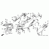 Схема вузла: Вихлопна система для Honda FMX650