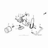 Схема вузла: Масляний насос для Honda VT1100 Shadow Spirit