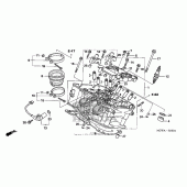 Схема вузла: Головка циліндра (rr.) Для Honda VFR800 Interceptor