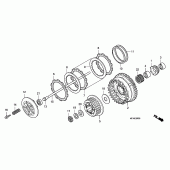 Схема вузла: Зчеплення для Honda CBF1000