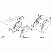 Схема вузла: Сидіння & Бічний обтічник для Honda CRF250 CRF250R