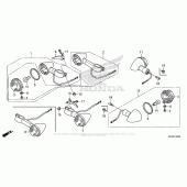 Схема вузла: Поворотники для Honda VT1300 Fury