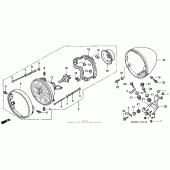 Схема вузла: Фара для Honda VT750 Shadow Deluxe