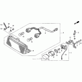 Схема вузла: Задній ліхтар (Стоп-сигнал) для Honda VFR750F Interceptor